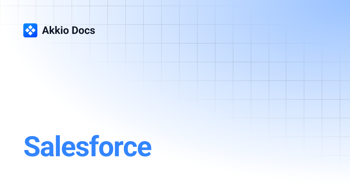 Salesforce | Akkio Docs