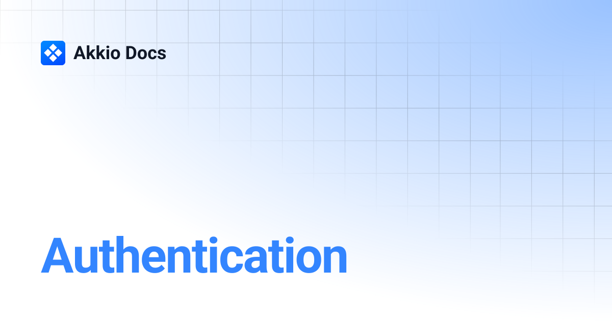 Authentication | Akkio Docs